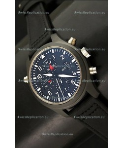 IWC Pilot Top Gun Chronograph Swiss Replica Watchin Dark Blue Dial