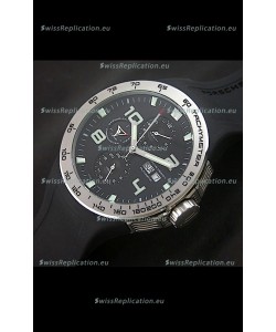 Porsche Design Flat Six P'8340 Swiss Chronograph Watch in Black Dial