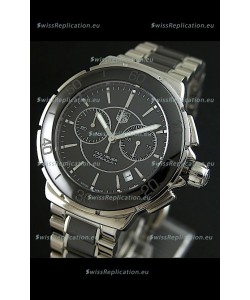 Tag Heuer Formula 1 Chronograph Swiss Replica Ceramic Ladies Watch in Black Dial