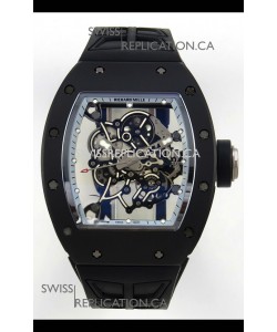 Richard Mille RM055 FREE SPRUNG MVMNT Black Ceramic Grey Inner Bezel Super Clone Watch 