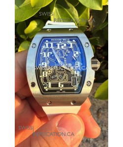 Richard Mille RM67-01 Titanium Extra-Flat White Strap Super Clone Watch 