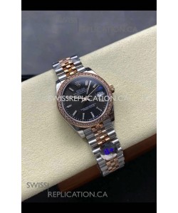 Rolex Super Clone Datejust 31MM Grey Dial Rose Gold Super Clone Watch 