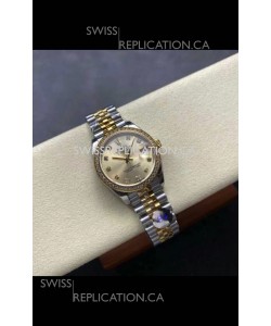 Rolex Super Clone Datejust 31MM Gold Dial Yellow Gold Super Clone Watch 