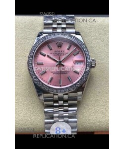 Rolex Super Clone Datejust 31MM Pink Dial Steel Case Super Clone Watch 