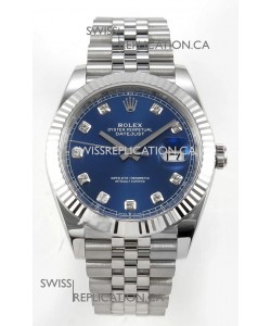 Datejust Super Clone 126334 Blue Diamonds Dial 41MM FREE SPRUNG MVMNT 3235 Watch 