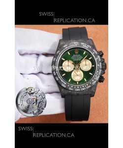 Rolex Daytona Forged Cabon Casing Green Dial Super Clone Watch 