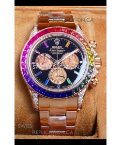 Rolex Daytona 116568 Rose Gold Black Dial Super Clone Watch 
