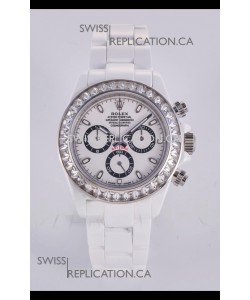 Rolex Daytona AET White Ceramic White Dial 4130 Movment Super Clone Watch 