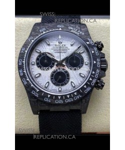 Rolex Daytona Black Carbon Fiber Meteorite Dial Nylon Strap Super Clone Watch 