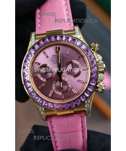 Rolex Daytona 126538TRO Yellow Gold Pink Dial Super Clone Watch 