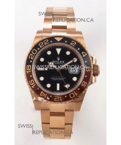 GMT Masters 126715CHNR Rose Gold Cal.3285 FREE SPRUNG MVMNT Super Clone 