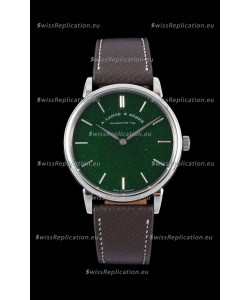 A.Lange & Sohne Saxonia Thin Swiss Replica Watch Steel Case Green Dial