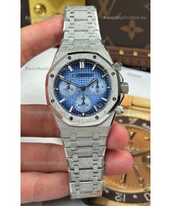 Audemars Piguet Super Clone oyal Oak Chronograph 26240BC Frosted Blue Dial Watch 