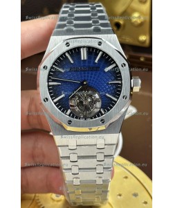 Audemars Piguet Super Clone Royal Oak Flying Tourbillon 41mm Blue Dial Watch 