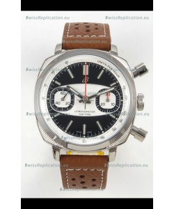 Breitling Top Time Super Clone Chronograph Brown Leather Strap Watch 