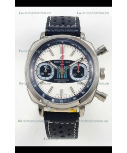 Breitling Top Time Super Clone Chronograph Blue Leather Strap Watch 