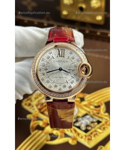 Ballon De Cartier Swiss Quartz 1:1 Mirror Quality 33MM in Rose Gold 