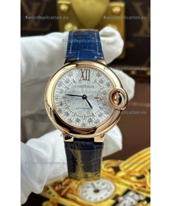 Ballon De Cartier Swiss Quartz 1:1 Mirror Quality 33MM in Rose Gold 