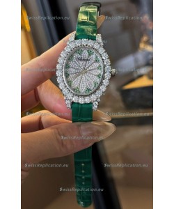 Chopard Super Clone L'Heure du Diamant Mossanites Stainless Steel Watch 34MM