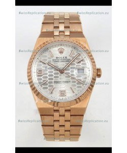 Rolex Land-Dweller 127335 Steel Honeycomb Rose Gold 40MM Swiss Replica Watch 