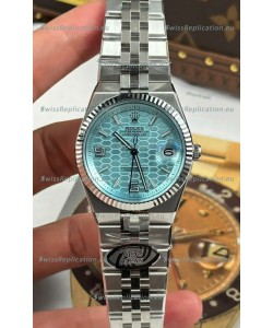 Rolex Land-Dweller 127236 Ice Blue Honeycomb 36MM Swiss Replica Watch 