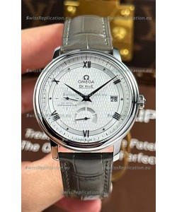 Omega De Ville Prestige Super Clone Power Reserve 904L Steel Replica Watch