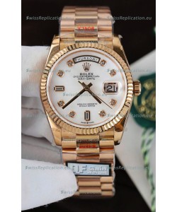 Rolex Day Date Presidential 18K Rose Gold Watch 40MM - Pearl Dial 1:1 Mirror Quality