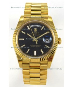 Rolex Day Date Super Clone Black Honey-Comb Dial 40MM 220 Grams Swiss Replica watch 