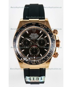 Rolex Daytona Super Clone 126515 Rose Gold Black Dial Original Cal.4131 Movement