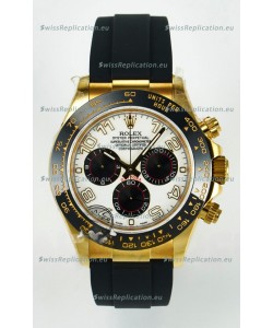 Rolex Daytona Super Clone 116518 Yellow Gold White Dial Original Cal.4130 Movement