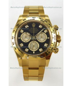 Rolex Daytona Super Clone 116508 Yellow Gold - Black Dial Original Cal.4131 Movement