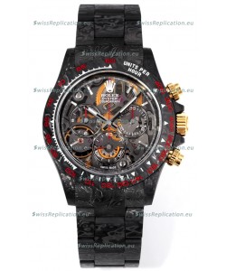 Rolex Daytona Blaken Black Carbon 1:1 Swiss Mirror Replica Skeleton Dial Cal.4130 Movement