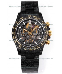 Rolex Daytona Blaken Black Carbon 1:1 Swiss Mirror Replica Skeleton Dial Cal.4130 Movement