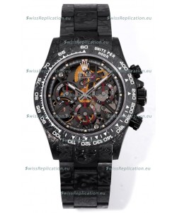 Rolex Daytona Blaken Black Carbon 1:1 Swiss Mirror Replica Skeleton Dial Cal.4130 Movement