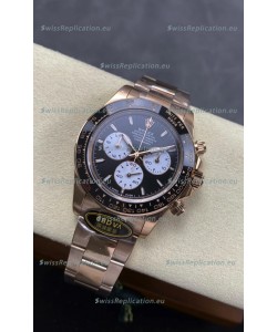 Rolex Daytona Super Clone 126525 Le Mans Edition Rose Gold Black Dial Original Cal.4132 Movement