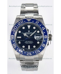 Rolex GMT Masters II Super Clone 126716 "Blaken" 904L Steel Blue Dial Watch 