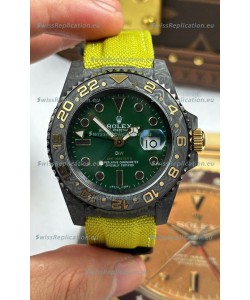 Rolex GMT Masters DiW Desert Carbon Casing Swiss Replica Watch Green Dial 