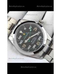 Rolex Air King Japanese Movement Replica Watch in Stainless Steel Black Dial 40MM
