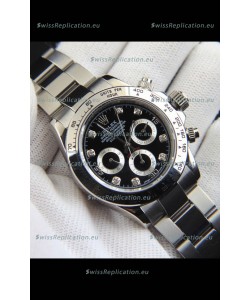 Rolex Daytona Japanese Movement Replica Watch in Black Dial 