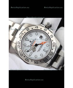 Rolex Explorer II Japanese Movement Replica Watch in Steel Casing White Dial
