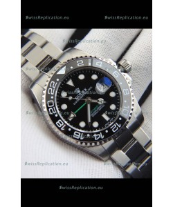 Rolex GMT Masters II Japanese Movement Replica Watch Steel Case Black Dial