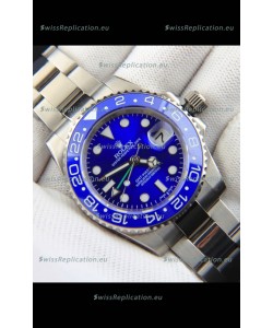 Rolex GMT Masters II Japanese Movement Replica Watch Steel Case Blue Dial