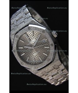 Audemars Piguet Royal Oak Frosted Self-Winding White Gold Grey Dial 1:1 Mirror Replica Watch 