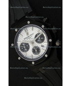 Audemars Piguet Royal Oak Chronograph Silver Toned Dial Black Subdials Swiss Replica Watch