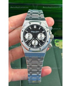 Audemars Piguet Royal Oak Chronograph Black Dial Steel Strap Swiss Replica Watch