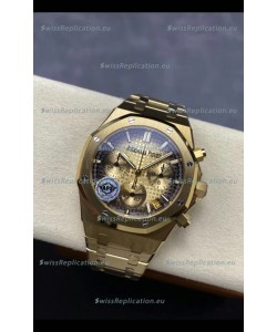 Audemars Piguet Royal Oak Super Clone - Rose Gold Casing Gold Dial in 41MM