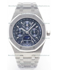 Audemars Piguet Royal Oak Perpetual Calendar Super Clone 904L Steel in Steel Blue Dial