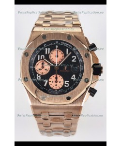 Audemars Piguet Royal Oak Offshore Rose Gold Half BRICK Dial 1:1 Super Clone Replica Watch - 904L Steel