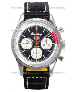 Breitling Top Time B01 Deus Edition Black Dial Leather Strap 1:1 Mirror Swiss Replica Watch 