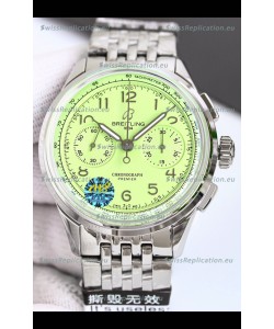Breitling Premier B01 Chronograph 42 Edition Steel Casing Green Dial - 1:1 Mirror Replica Watch